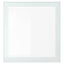 IKEA BESTÅ БЕСТО, стеллаж со стеклянн дверьми, белое стекловик / белое / светло-зеленое матовое стекло, 120x42x64 см 094.892.27 фото thumb №2