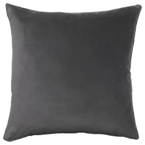 IKEA SANELA САНЕЛА, чохол на подушку, темно-сірий, 65x65 см 104.476.89 фото