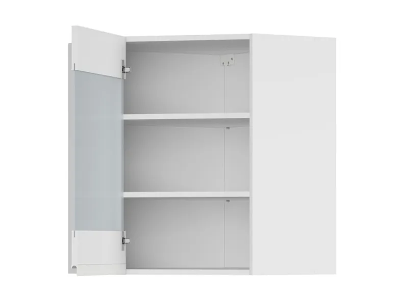 BRW Угловой кухонный шкаф Sole 60 см с витриной слева белый глянец, альпийский белый/глянцевый белый FH_GNWU_60/72_LV-BAL/BIP фото №3