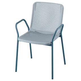 IKEA TORPARÖ ТОРПАРЕ, стілець з підлокітниками, прим / вул, світлий сіро-блакитний 305.185.29 фото