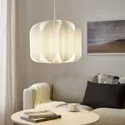 IKEA MOJNA МОЙНА, абажур підвісного світильника, тканина / білий, 47 см 304.518.64 фото thumb №4