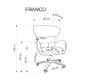 М'яке крісло обертове HALMAR FRANCO сірий фото thumb №2