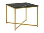 Стол BRW Ditra, 50х50 см, черный/золотой BLACK фото