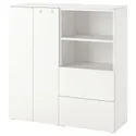 IKEA SMÅSTAD СМОСТАД / PLATSA ПЛАТСА, шафа, білий / білий, 120x42x123 см 594.288.25 фото thumb №1