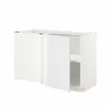 IKEA METOD МЕТОД, угловой напольный шкаф с полкой, белый / Стенсунд белый, 128x68 см 194.603.51 фото thumb №1