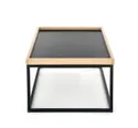 Журнальный столик деревянный HALMAR VESPA, 100x60 см, столешница: натуральная, ножки из металла: черные фото thumb №3