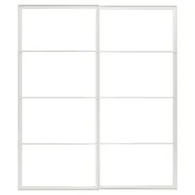 IKEA PAX ПАКС, пара рам для розс дверцят із рейкою, білий, 200x236 см 804.581.94 фото