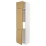 IKEA METOD МЕТОД, высокий шкаф д / холод / мороз / 3 дверцы, белый / Воксторп имит. дуб, 60x60x240 см 895.378.75 фото