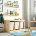 IKEA TROFAST, стеллаж для мусорных контейнеров, Светлая сосна, окрашенная в белый/белый цвет, 93x44x52 см 095.749.42 фото thumb №2