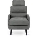 Крісло м'яке з підставкою для ніг MEBEL ELITE HENRY, тканина: сірий фото thumb №7