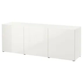 IKEA BESTÅ БЕСТО, комбинация для хранения с дверцами, белый / Сельсвикен глянцевый / белый, 180x42x65 см 293.249.90 фото