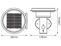BRW Настенный светильник Endura LED на солнечных батареях с датчиком день/ночь серебристый 093958 фото thumb №4