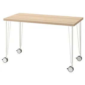 IKEA LAGKAPTEN ЛАГКАПТЕН / KRILLE КРИЛЛЕ, письменный стол, дуб, окрашенный в белый цвет, 120x60 см 194.169.09 фото
