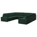 IKEA KIVIK КІВІК, диван U-подібної форми, 6-місний, Талміра темно-зелена 995.276.54 фото thumb №1
