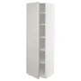 IKEA METOD МЕТОД, высокий шкаф с полками, белый / светло-серый, 60x60x200 см 694.587.13 фото