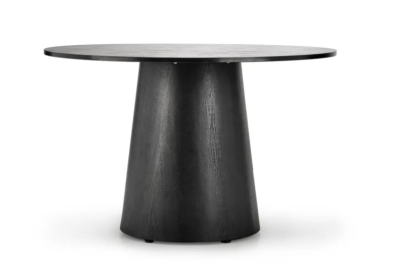 Круглий стіл HALMAR GINTER 120x120 см, чорний фото №2