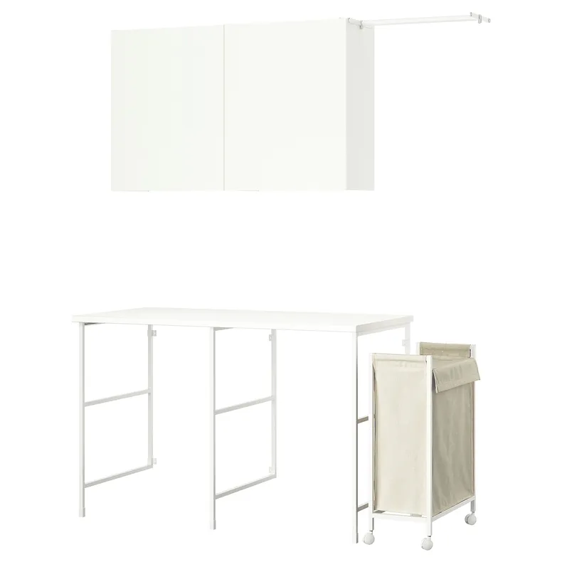 IKEA ENHET ЭНХЕТ, комбинация д / хранения, белый, 139x63,5 см 495.480.60 фото №1
