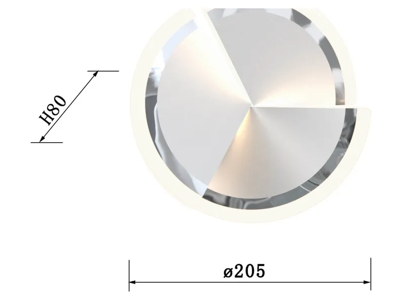 BRW Стельовий світлодіодний світильник Trapani LED 20,5 см з диммером сріблястий 091122 фото №5