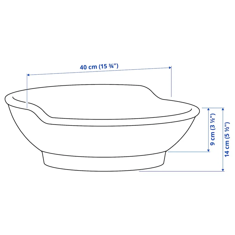 IKEA VÄSTERSJÖN ВЕСТЕРШЕН, накладна раковина з сифоном, білий, 40x14x9 см 495.744.88 фото №3