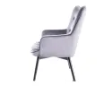 Мягкое кресло бархатное SIGNAL CARMEN Velvet, Bluvel 14 - серый фото thumb №3