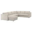 IKEA VIMLE ВІМЛЕ, кутовий диван, 5-місний, з шезлонгом / Gunnared бежевий 993.995.81 фото thumb №1