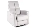 Розкладне крісло реклайнер SIGNAL Neptun M Velvet з функцією масажу, світло-сірий фото thumb №1
