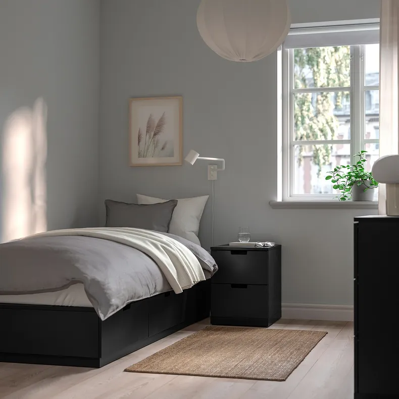IKEA NORDLI НОРДЛІ, каркас ліжка з відд д / збер і матрац 895.377.95 фото №4