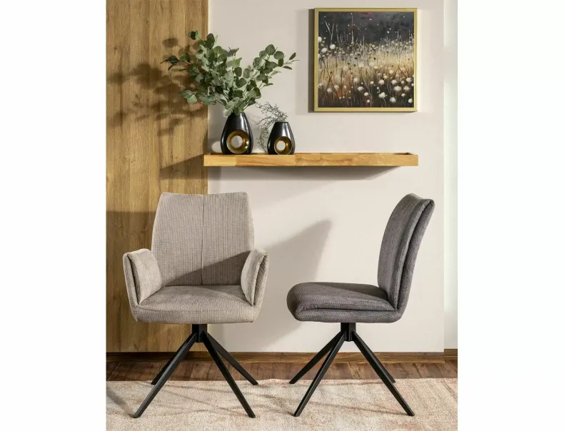 Кухонный стул SIGNAL Coco I Vardo, ткань: серый фото №3