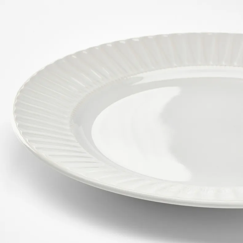 IKEA STRIMMIG СТРИММИГ, тарелка, белый, 27 см 504.681.99 фото №2