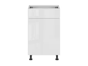 BRW Базовый шкаф Top Line для кухни 50 см левый с ящиком soft-close белый глянец, альпийский белый/глянцевый белый TV_D1S_50/82_L/STB-BAL/BIP фото