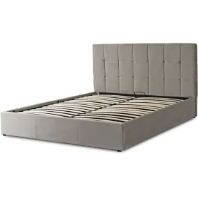 Ліжко двоспальне оксамитове MEBEL ELITE PANAMA Velvet, 160x200 см, Сірий фото