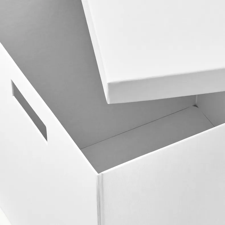IKEA TJENA ТЙЕНА, коробка для зберігання з кришкою, білий, 35x50x30 см 903.743.49 фото №6