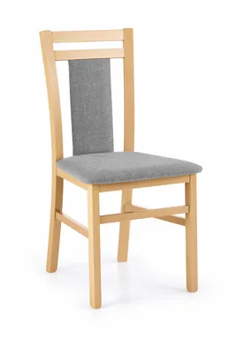 Кухонный стул HALMAR HUBERT8 дуб медовый/серый (1шт=2шт) фото