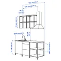 IKEA ENHET ЭНХЕТ, кухня, белый, 183x63.5x222 см 993.374.61 фото thumb №3