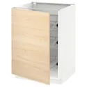 IKEA METOD МЕТОД, напольный шкаф / проволочные корзины, белый / аскерсундский узор светлый ясень, 60x60 см 594.599.87 фото thumb №1