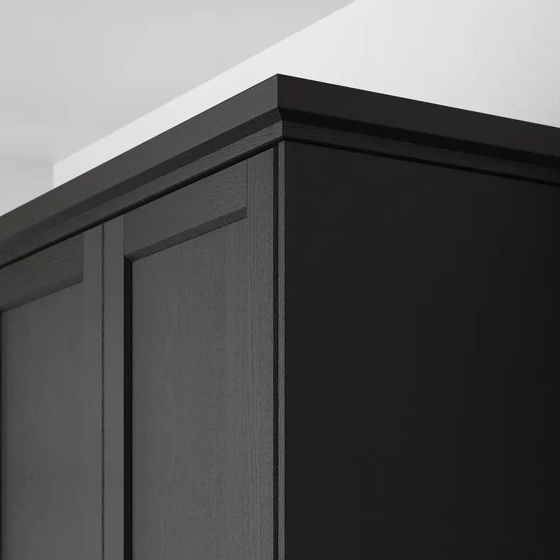 IKEA LERHYTTAN ЛЕРХЮТТАН, карниз декоративный,профилированный, чёрный цвет, 221 см 903.560.91 фото №4