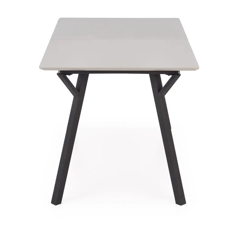 Розкладний стіл кухонний HALMAR BALROG 2 140-180x80 см, стільниця - світло-сіра, ніжки - чорні фото №5