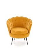 М'яке крісло HALMAR AMORINITO 2 гірчичний/золотий фото thumb №9