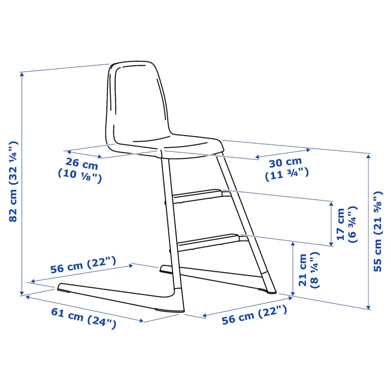 IKEA LANGUR ЛАНГУР, дитячий стілець, білий 192.526.15 фото №5