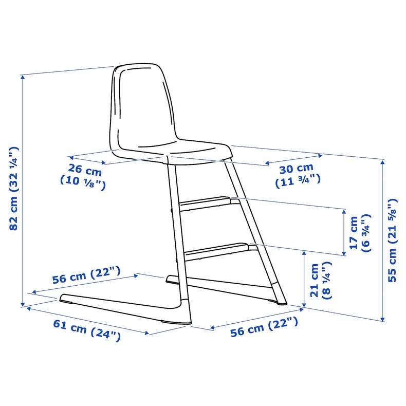 IKEA LANGUR ЛАНГУР, детский стул, белый 192.526.15 фото №5