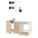 IKEA ENHET ЭНХЕТ, кухня, белый / имит. дуб, 163x63.5x222 см 493.374.25 фото thumb №1