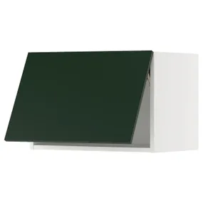 IKEA METOD МЕТОД, навісна шафа з нат мех відкривання, білий / Хавсторп темно-зелений, 60x40 см 895.574.39 фото