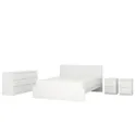 IKEA MALM МАЛЬМ, меблі д / спальні, компл із 4 предм, білий, 160x200 см 394.834.03 фото thumb №1