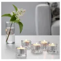 IKEA GLASIG ГЛАСИГ, подсвечник для греющей свечи, прозрачное стекло, 5x5 см 002.591.41 фото thumb №2