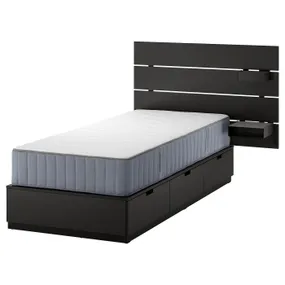 IKEA NORDLI НОРДЛИ, кровать с отд д / хранения и матрасом 695.417.55 фото