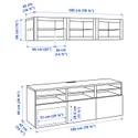 IKEA BESTÅ БЕСТО, шкаф для ТВ, комбин / стеклян дверцы, черная бронза / глянцевое селсвикенское стекло / черное дымчатое стекло, 180x42x192 см 494.072.15 фото thumb №11