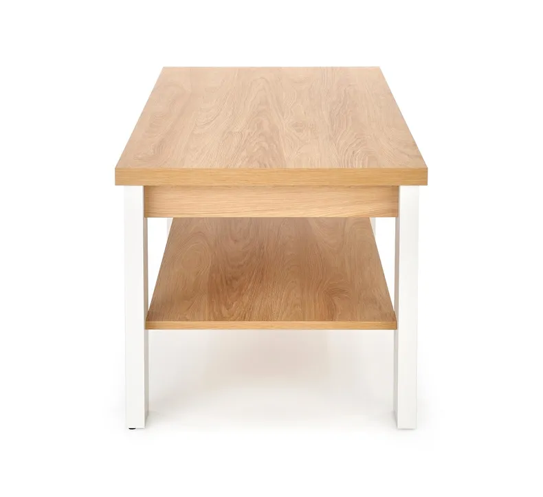 Журнальний стіл HALMAR JENNA 120x60 см, стільниця : натуральний гікорі, ніжки : білі фото №3