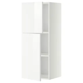 IKEA METOD МЕТОД, навесной шкаф с полками / 2дверцы, белый / Рингхульт белый, 40x100 см 794.687.16 фото