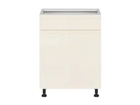BRW Кухонный шкаф Sole 60 см левосторонний с выдвижным ящиком магнолия глянцевая, альпийский белый/магнолия глянец FH_D1S_60/82_L/SMB-BAL/XRAL0909005 фото
