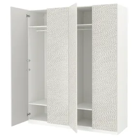 IKEA PAX ПАКС / MISTUDDEN МИСТУДДЕН, гардероб, комбинация, белый / серый узор, 200x60x236 см 195.229.76 фото